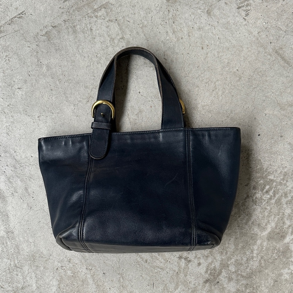 Coach Navy Bucket 4133 Leather Bag vintage legacy, leather brass